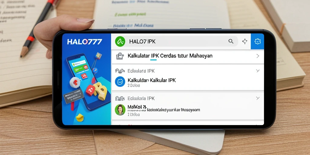 Tampilan antarmuka HALO777 yang memudahkan pengguna menghitung IPK.