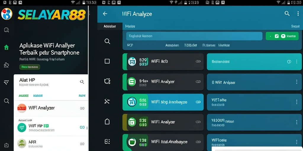 Antarmuka SELAYAR88 yang menampilkan analisis jaringan WiFi secara real-time.